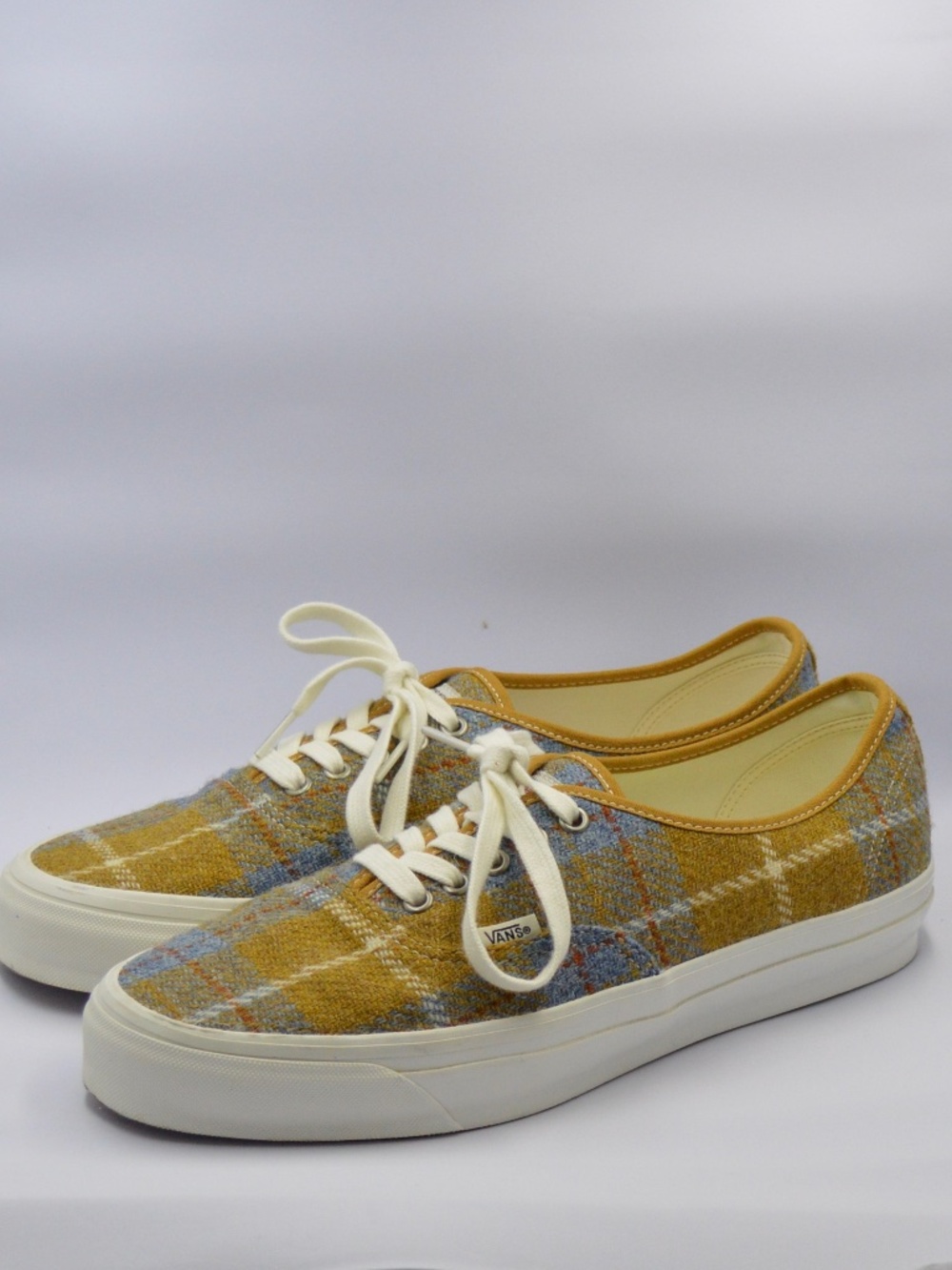 Vans Premium Authentic Harris Tweed shoes in Burnt Gold Yellow Size 12